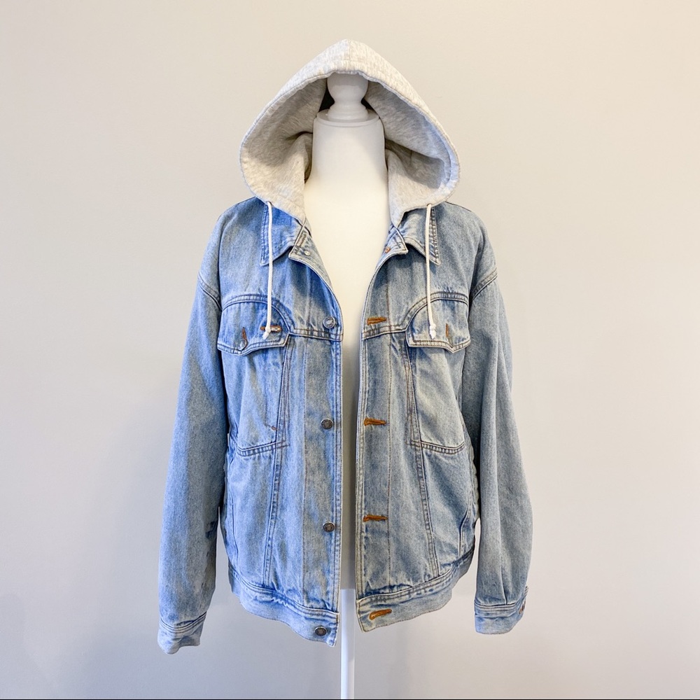 Today’s News Vintage Hooded Jean Jacket Size L